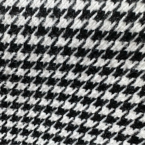 Zara Basic Black Houndstooth Pull On Straight Leg Pants Size XS - Picture 11 of 11